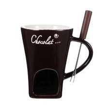 Chocolate Fondue Mugs Premium Chocolate Fondue Coffee Cup with Fork Melting Mug
