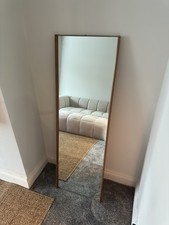 Large Mid Century Teak Framed Mirror - MCM - Vintage - Retro