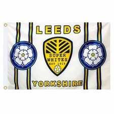 Giant Leeds Utd Fans Flag,  5ft x 3ft Leeds United Flag Banner With 2 Eyelets