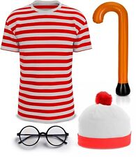 Adult Men Wheres Wally Costume World Book Day Theme Party Fancy Dress Outfits