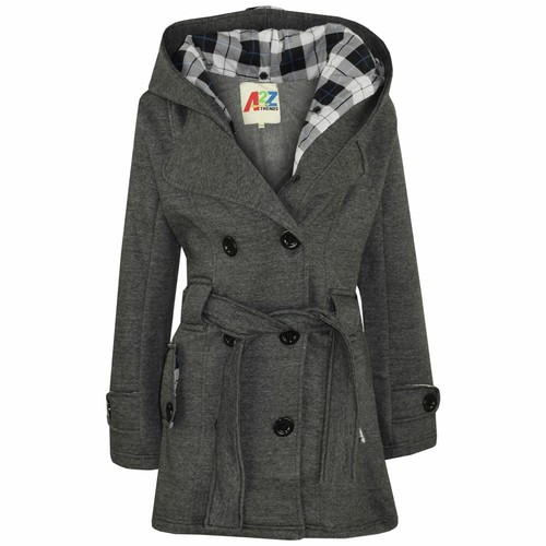 Kids girls overcoat - overcoat, hooded