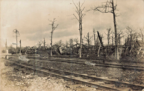 Wwi rppc artillery - rppc, devastated