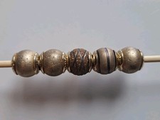 Set Lovelinks silver 925 Gold Plated Glittering Metallics bracelet charm beads