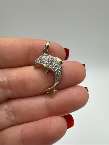 Vintage 9ct gold dolphin - gold,