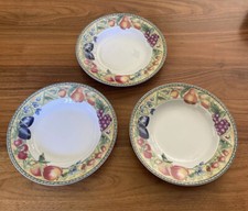 3 Tunisie Porcelaine Rimmed Soup Bowls La Rose Des Sables Pate De Limoges 8.75”