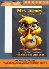 Thank You Teacher Card Personalised Funny Favourite Teaching Assistant Nursery