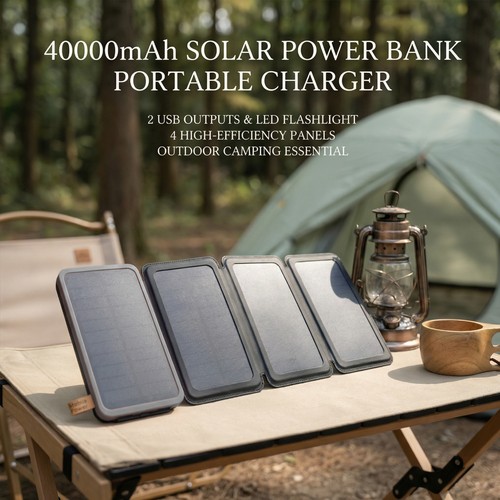 Panel solar power bank pack - 4,