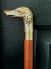 Vintage Wood & Brass Greyhound