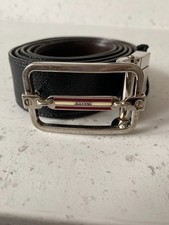 BALLY Black/Brown Leather Reversible Belt Size 44 (ref 20)