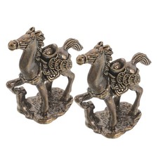 2 Pcs Decorative Horse Figures