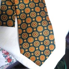 Vtg 70s Kipper Tie Green