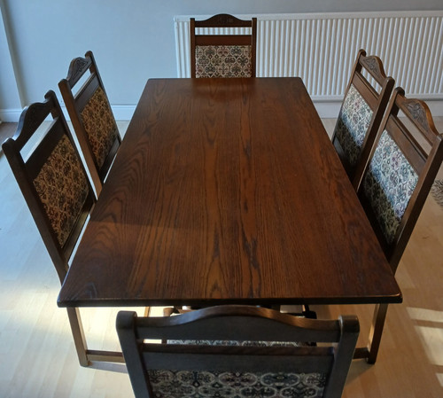 Solid oak dining - table, by