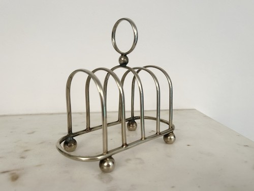 Vintage silver plated toast - vintage,