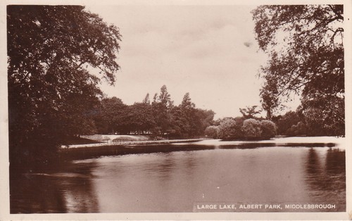Middlesbrough c1938 rppc - c1938, lake