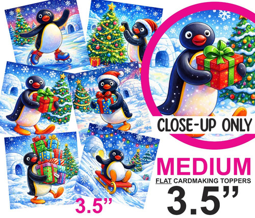 Pingu penguin christmas card - christmas,