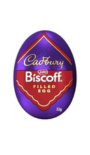 5 x Cadbury Biscoff Chocolate Egg 32g Biscoff Centre Milk Chocolate-New Stock 