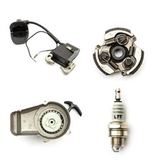 Mini Moto Spares Pull Start Clutch Ignition Coil Spark Plug Minimoto Bike 49cc