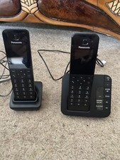 2 x Panasonic KX-TGH220E Cordless Colour Screen Phone & Ans-Machine Call Block