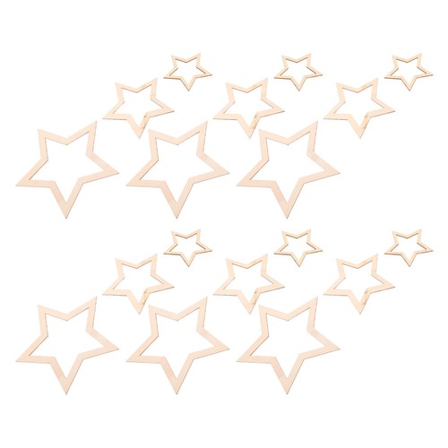 18pcs star shaped wooden - shaped, craft