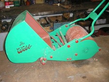 Restored Webb 10in hand push roller cylinder lawnmower with grassbox
