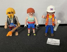 Playmobil Series 18 Figure Bundle, X 3. Fitness, Construction And Pirate