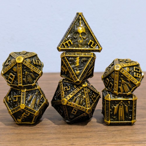 Metal 7pcs dice - set, dnd