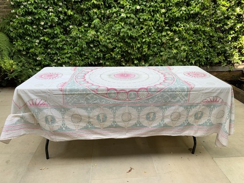 Vintage floral cotton table - vintage,