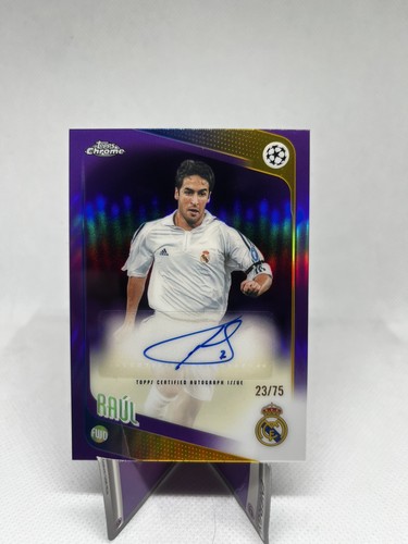 Raul auto topps chrome - auto,