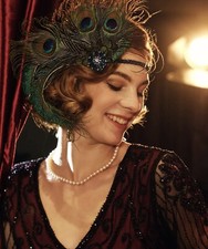 BABEYOND  NYMPH  Peacock Feather 1920's Headpiece  BNIB #2