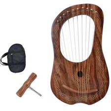 Small Lyre Harp 10 String Tunable Top Quality Beautiful Sound/Lyre Harp Rosewood