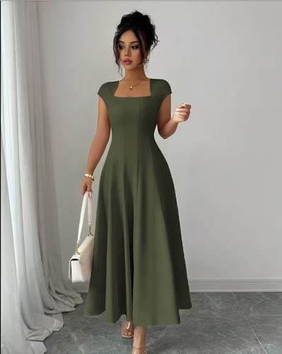 Women square neck maxi - women,