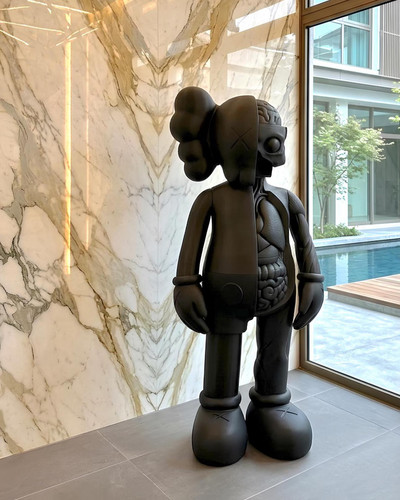 145cm black kaws - black, dissected