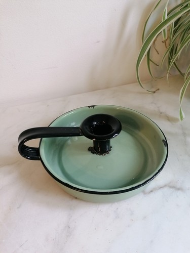 Vintage enamel candle - enamel,