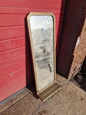 4ft Tall Industrial Wall Mirror With Shelf Storage, Retro Look, Pub, Restaurant 