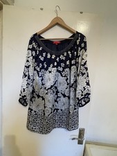 Rene Derhy Ladies Print And Embroidered Long Sleeve top or dress size L￼