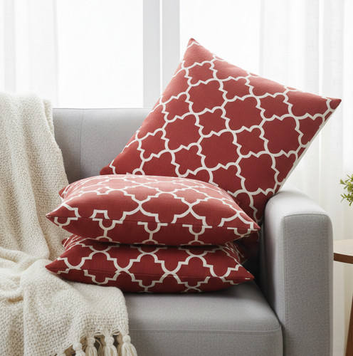 Red white moroccan - red,