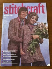Stitchcraft magazine March 1971. 25 Vintage patterns knitting crochet needlework