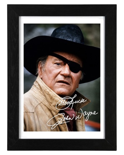 John wayne signed autograph - wayne,