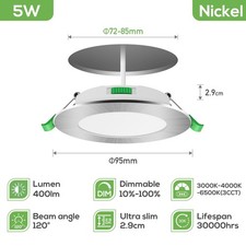 6X Recessed LED Ceiling Lights