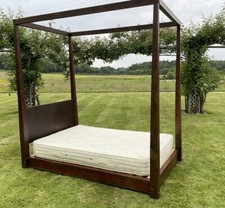 Vintage Pine Four Poster Bed from  Peckforton Castle