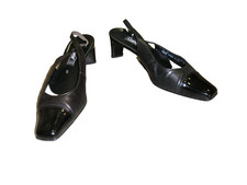 Ladies black l;eather Gabor shoes size 6