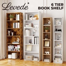 Levede Bookcase 6 Tier Book