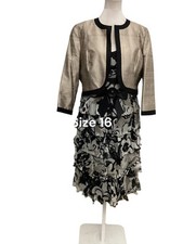 Condici Strappy  Layered Dress + Silk Jacket Size 16 Imma Fit 14-16 Away 1.9
