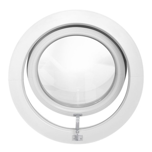 Round window awning white upvc - awning,