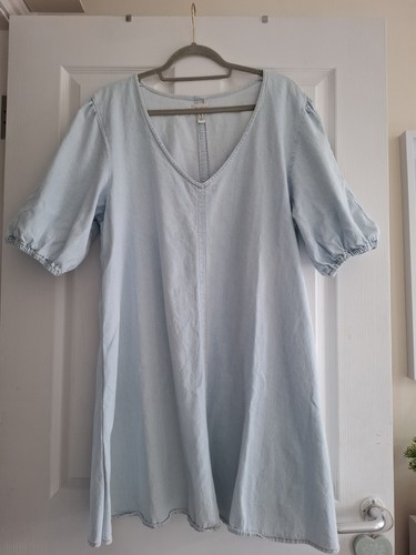 Light denim look dress - denim, 100%