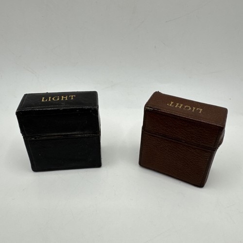 Antique leather travelling - 2x,