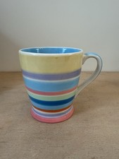 Whittard Candy Ceramics Mug 2005 Hand Painted Multicolour Stripe