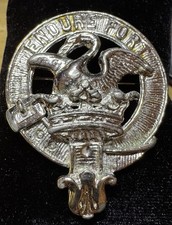 Vintage Scottish Clan Badge On Pin Brooch