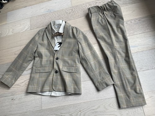 Next boys piece brown check - 4,