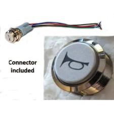 Horn Push Button 12V Blue 16mm